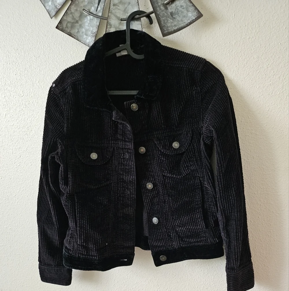 J.jill Black Corduroy Women's Barn Casual Jacket Size XXS.